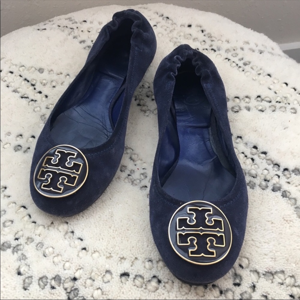 Tory Burch Suede Reva Ballet Flats, 6.5 - Picture 2 of 6